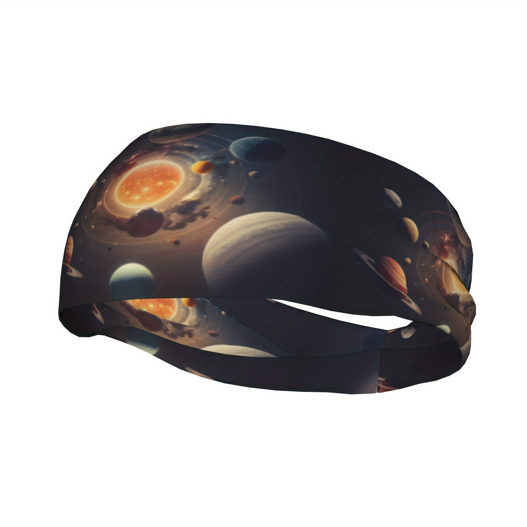 Galactic Inspired Unisex Sports Headband Sweat Wicking Polyester