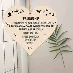 Funny Friendship Wooden Door Pendant - Christmas Gift