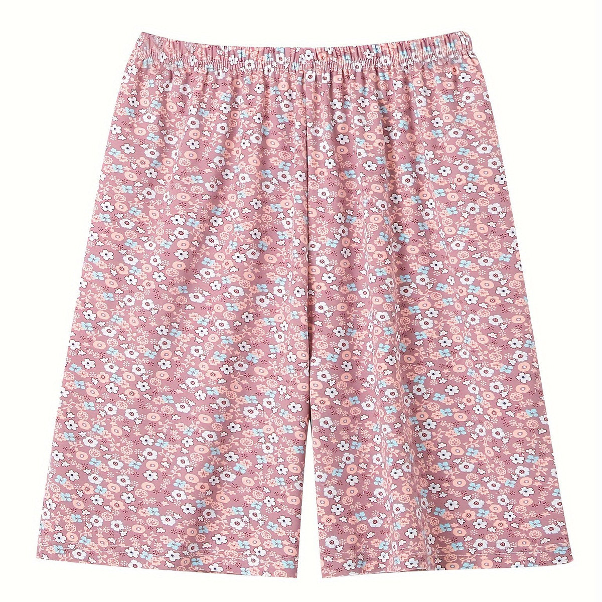  Boho Floral Print Lounge Shorts - High Stretch Waistband