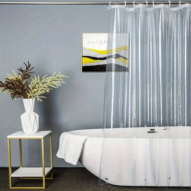 Transparent Waterproof Shower Curtain 180x70in