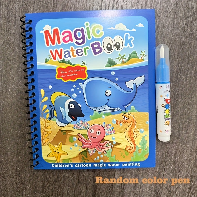 Reusable Underwater World Magic Water Book with Magic Pen