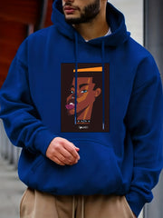 Comic Boy Print Hoodie for Men