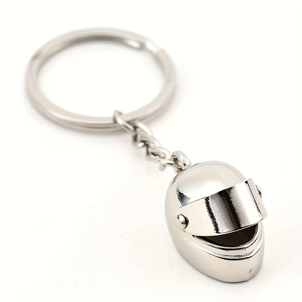 Metal Motorcycle Helmet Key Chain Helmet Shaped Keychain Bag Charm Pendant