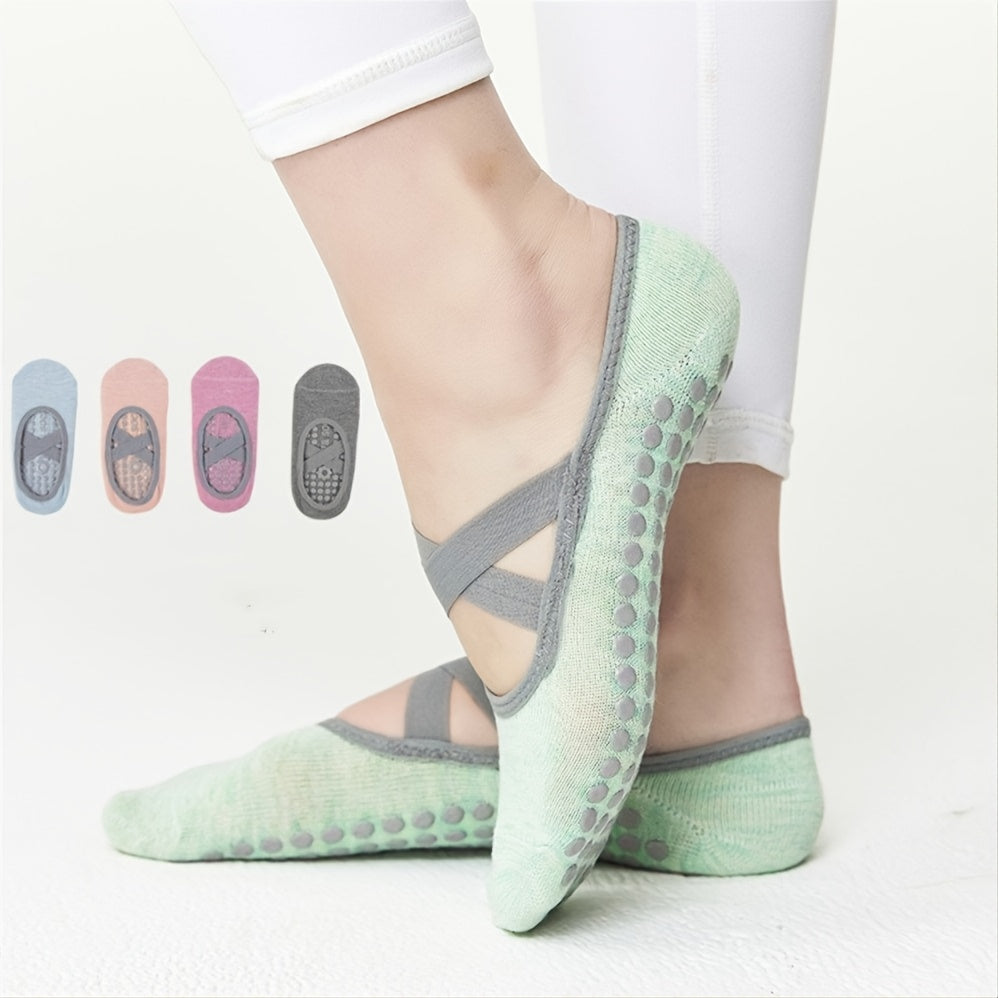 Yoga Grip Bottom Socks Breathable Toe Split Pilates Socks Non Slip Cushion