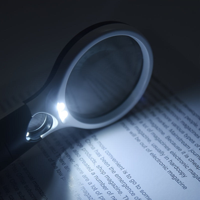 LED Handheld Magnifying Glass 3X with 10X Illuminated Loupe