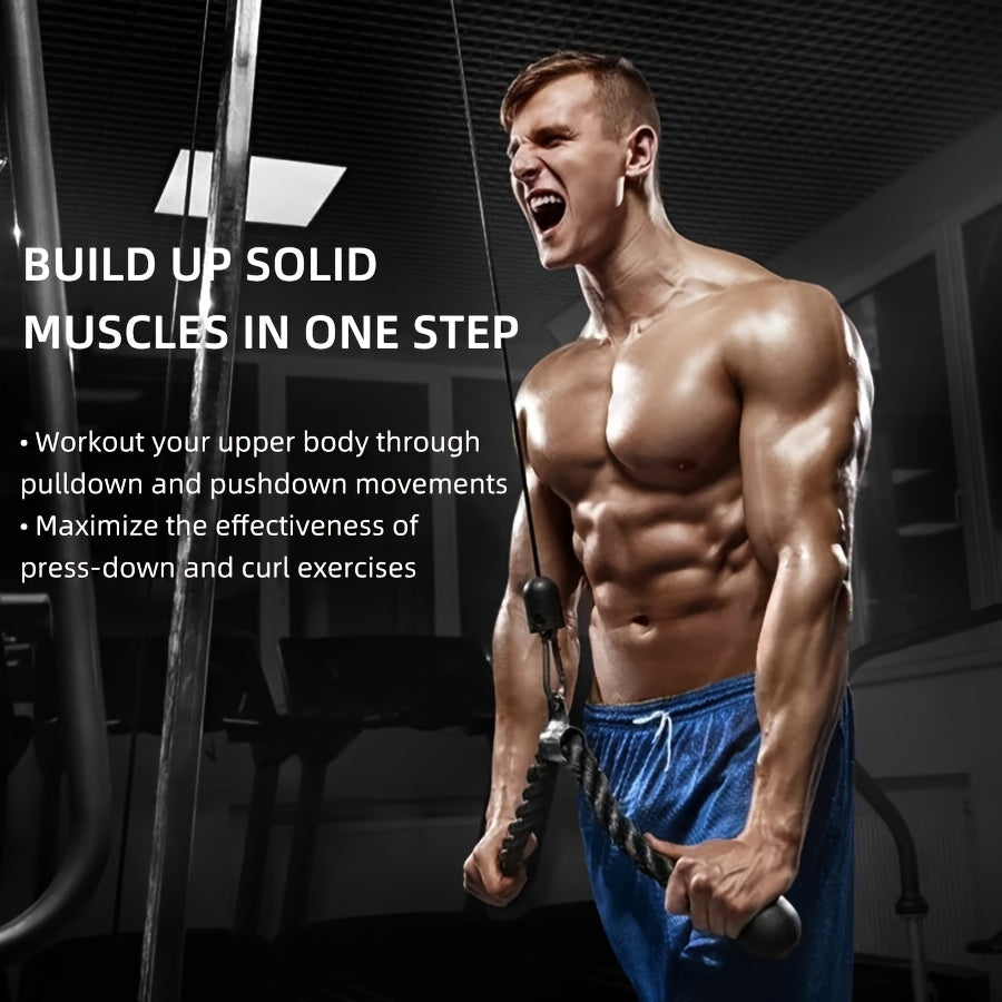 Double-headed Biceps Training Rope Pull Down Handle
