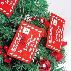 Christmas Felt Envelope Pendant Red Gift Bag