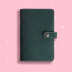 A6 Refillable Leather Budget Binder Mini Notebook Cover