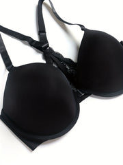  Bra Women's Plus Lace Closure Front Racer Back Underwire Bra