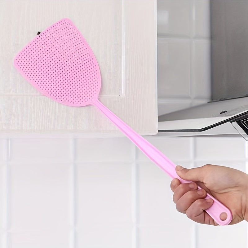 3pcs Manual Fly Mosquito Swatter Plastic Extended Handle Fly Killing Swatter