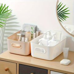 Plastic Storage Box Organizer Handle Bathroom Kitchen Snack