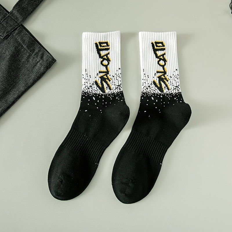 5 Pairs Letter Print Socks for Women