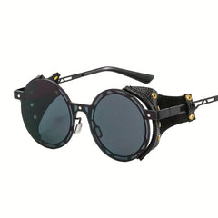 Men's Punk Style Round Frame Sunglasses