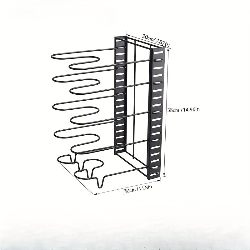 Adjustable Pot Rack Organizer Kitchen Shelves Pot Storage Rack