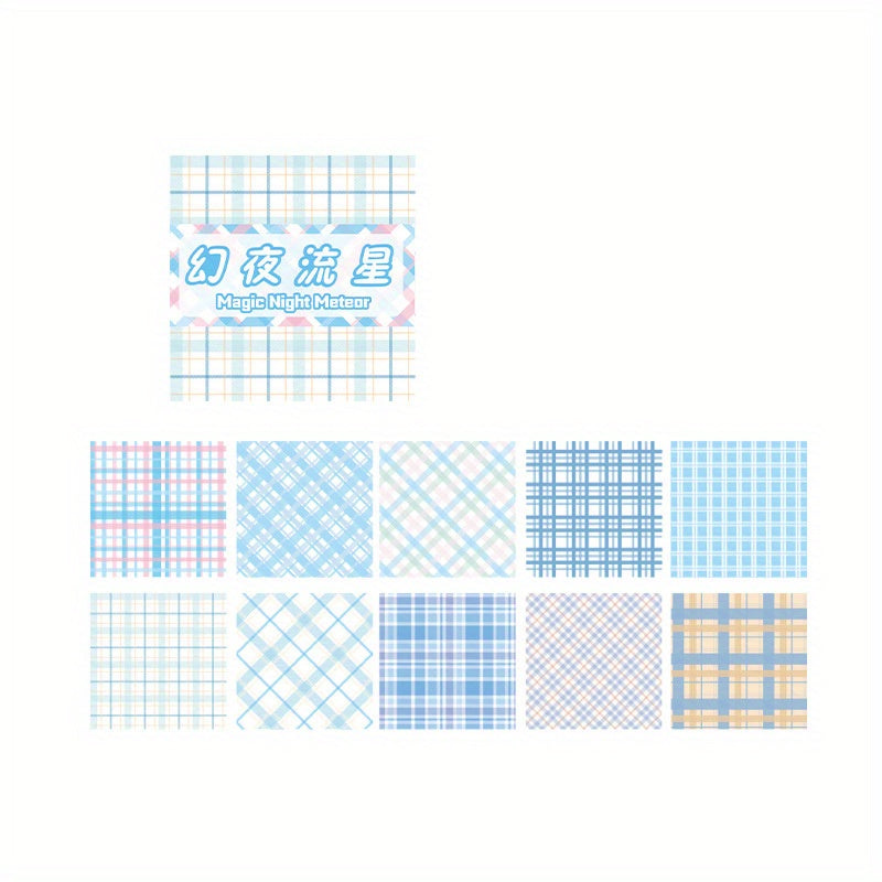 200 Sheets Colored Grid Notepad with Lovely Stickers