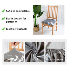 Stretchy Removable Dining Chair Seat Covers Washable Slipcover