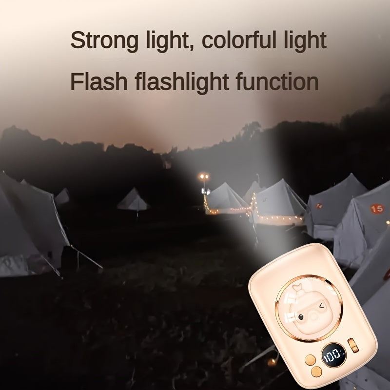 3600mAh Portable Mini Heater with Dazzling Light & USB Charging