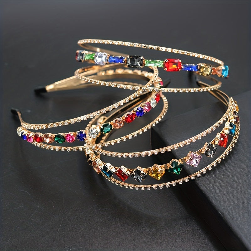 Rhinestone Hair Hoop Layer Headband Hair Accessories