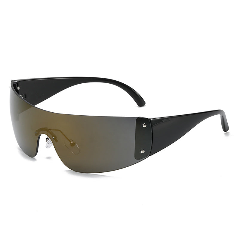 European American All in One Large Frame Y2K Sunglasses For Men