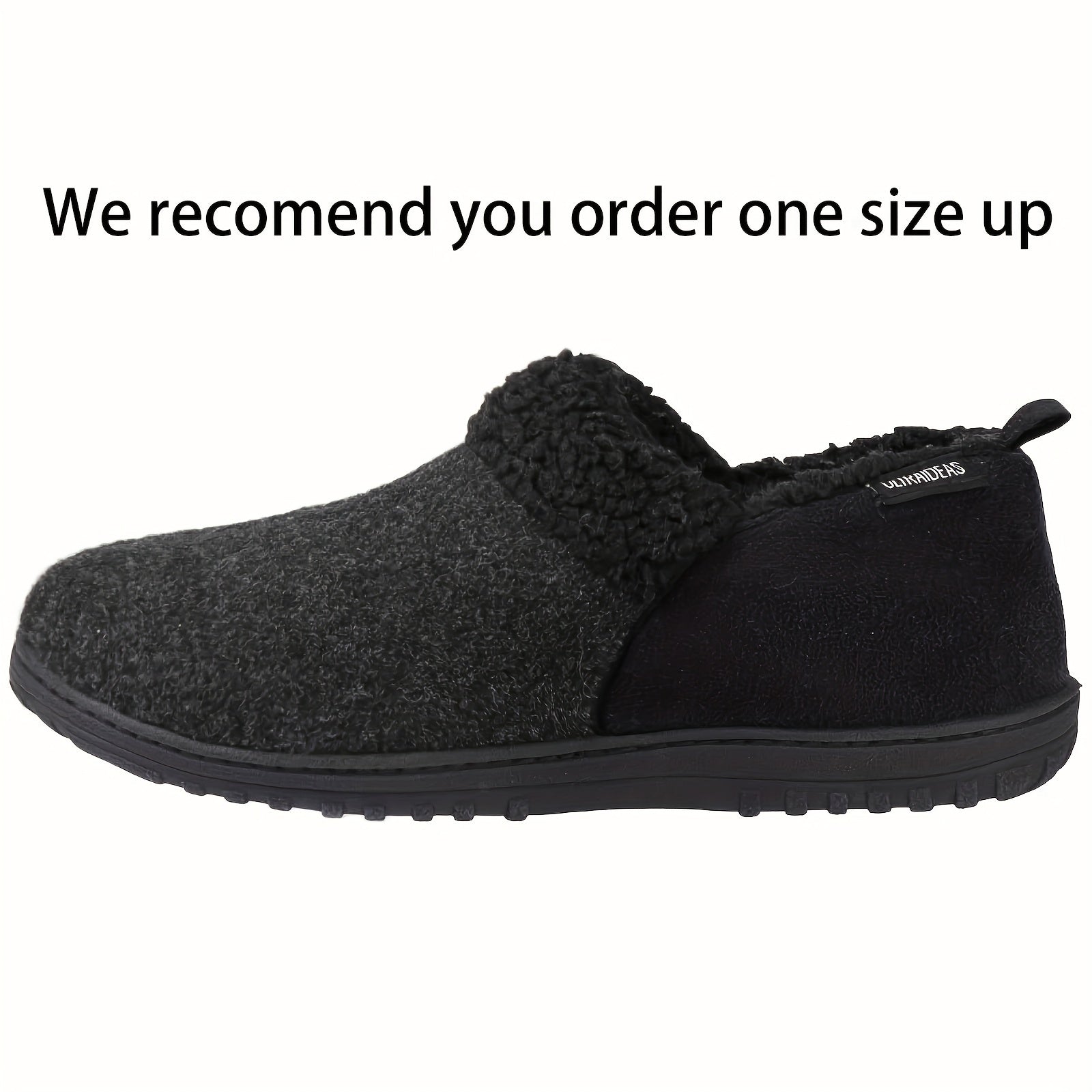 Men's Memory Foam Cozy Slippers With Fleece Lining