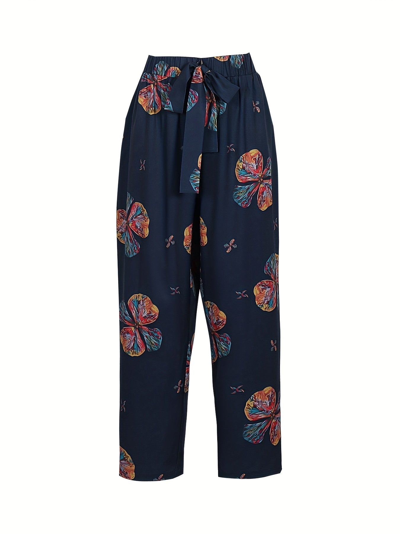 Women's Plus Floral Print Top & Pants Set