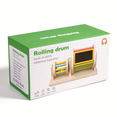 Wooden Textile Drum Toy for Recognition Sensory Focus Hand Eye Coordination
