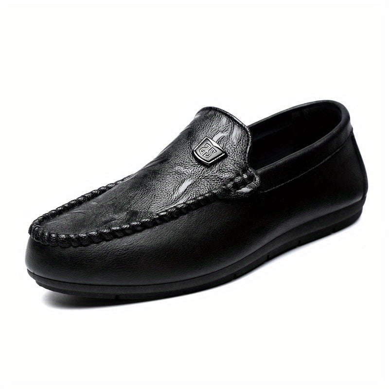 Men's Comfy Moc Toe Loafers Non-slip Driving Shoes