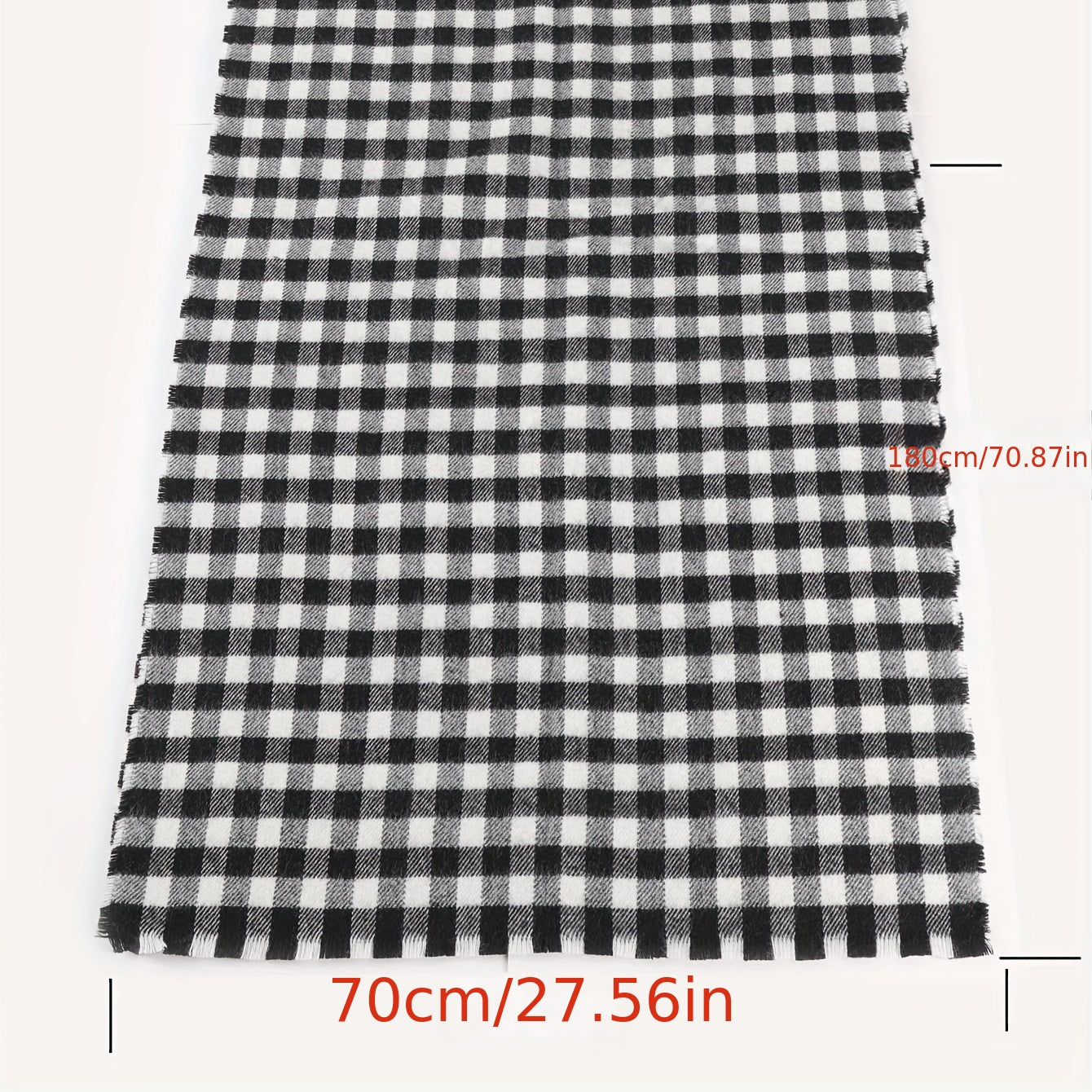Vintage Plaid Print Scarf & Shawl Windproof Head Wrap Warm Scarves