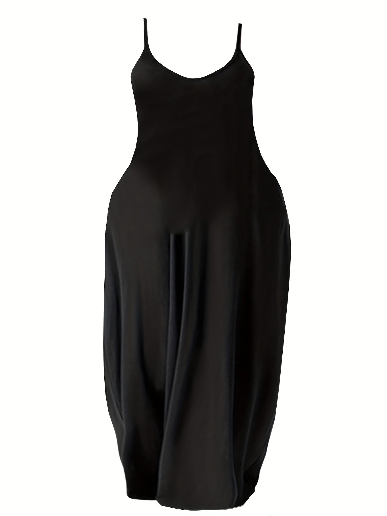  Casual Cami Dress Women's Plus Figure Print Round Neck
