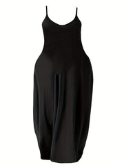  Casual Cami Dress Women's Plus Figure Print Round Neck