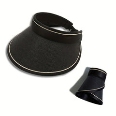 Foldable Sun Visor Sun Hat Solid UV Protection Visors Sunscreen Travel Beach Hat