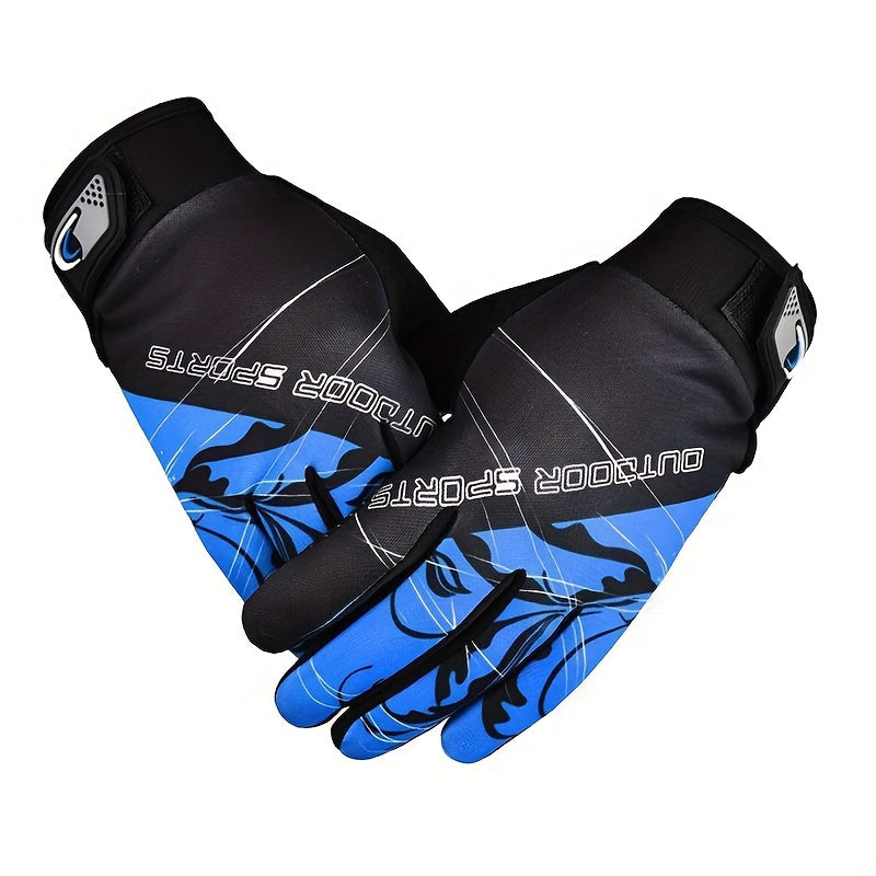 Full Finger Cycling Gloves Breathable Non-slip Mountain Bike Motorcycle Gloves