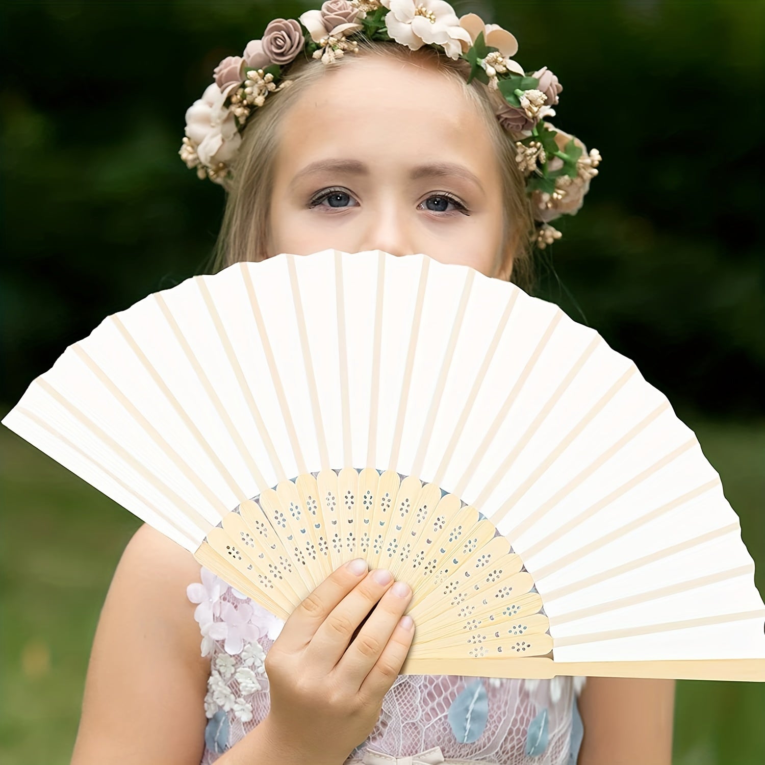 24pcs 21 08cm Folding Fans Lace Bag Wedding Party Decoration Handheld Fans