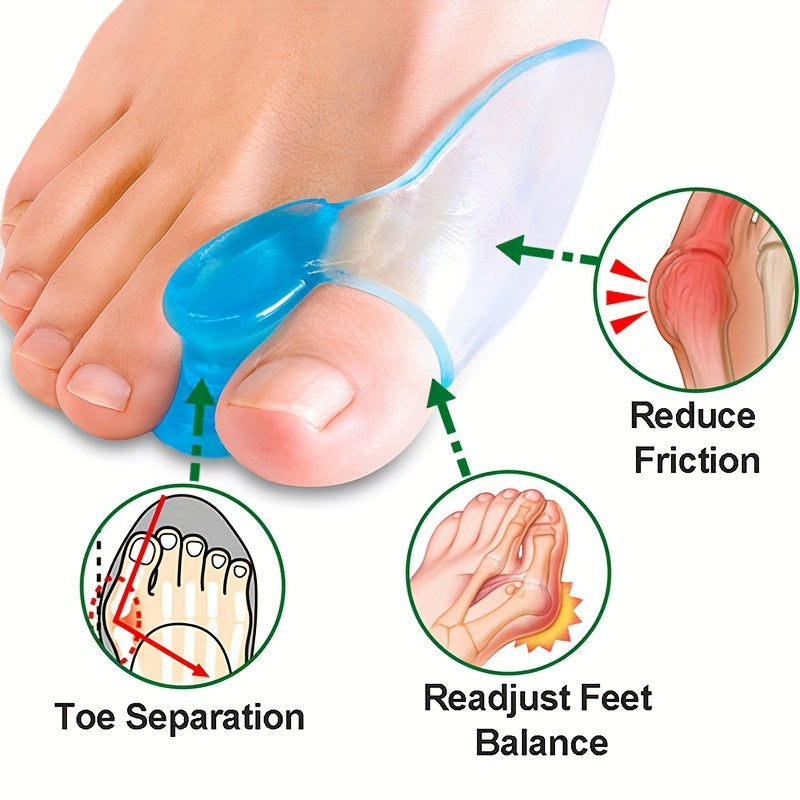 Soft Toe Separators For Bunions Big Toe Alignment - Night/Home Use - 2pcs