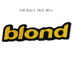 Blond Patches Pink Letters Sticker Embroidered Patch Arts Sewing Repair