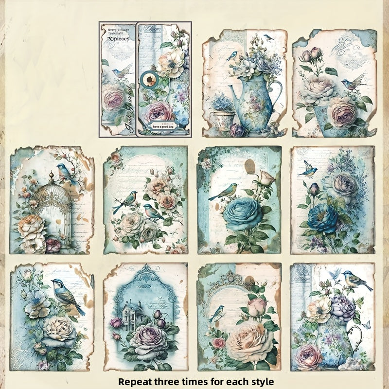 30pcs Lost Garden Series Art Diary Decoration Underlay Notes