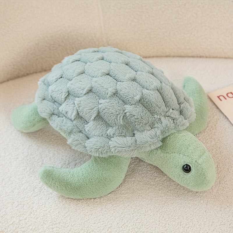 Adorable Pink & Green Sea Turtle Plush Toy - Cuddly Comfort for Kids
