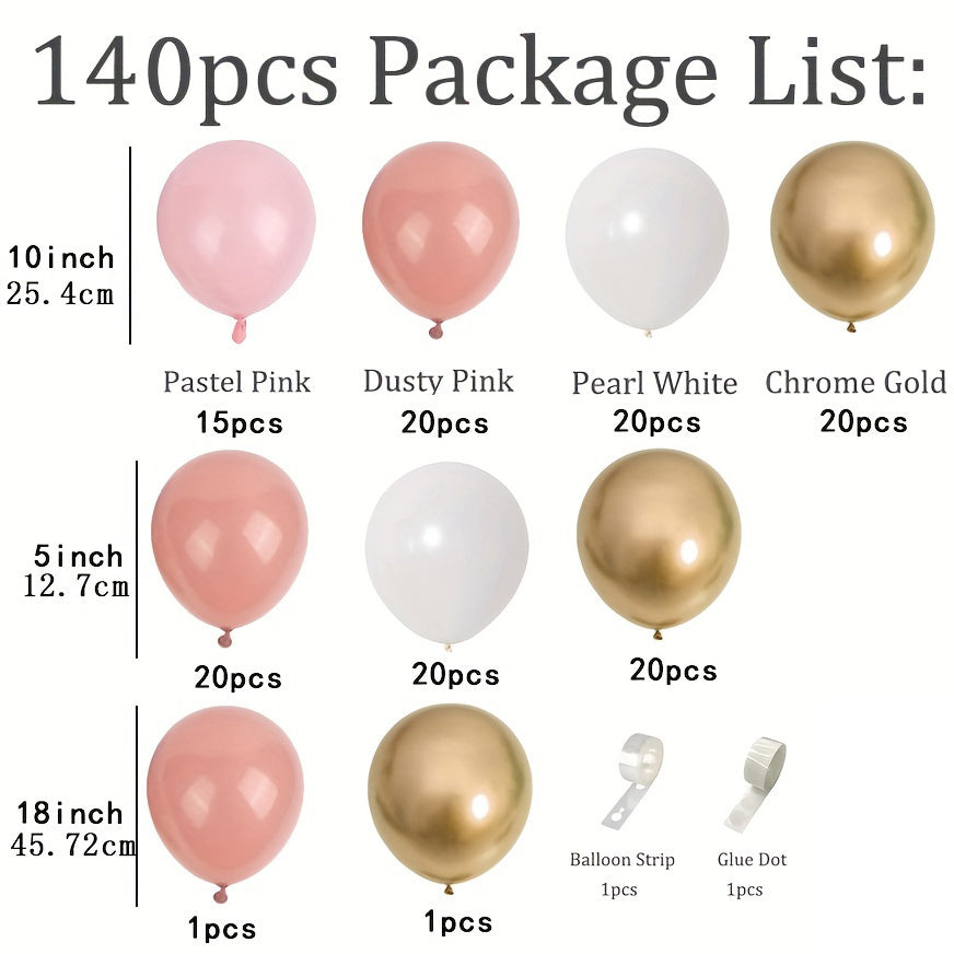 Boho Blush Balloon Garland Arch Set - 141pcs - Bridal Shower Decor