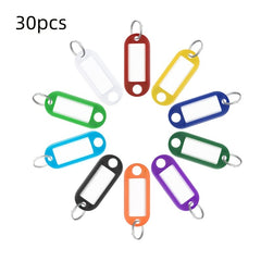 Plastic Key Tags Containers Key Tags Rings Durable Split Ring Tag Windows