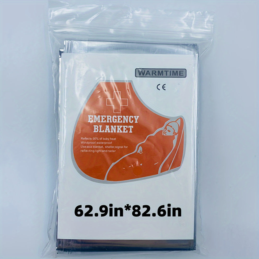 Outdoor Survival Insulation Blanket Double sided Silver Sunscreen Blanket