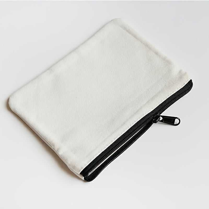 Cow Carry On Pouch Zipper Storage Bag Canvas Coin Purse