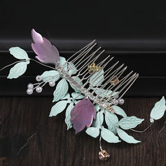 Rhinestone & Faux Pearl Hair Comb Bridal Headpiece