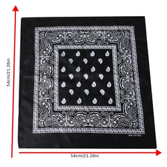 Men's Flame Cotton Printed Square Scarf Bandana