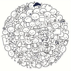 66 Character Illustration Stickers for DIY Decorations