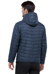 Men's Stand Collar Packable Hooded Winter Jacket Water Resistant Puffy Coat