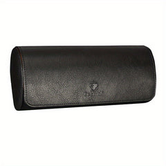 WESSLECO 3 Slots Roll Travel Case Vintage PU Leather Watch Organizer