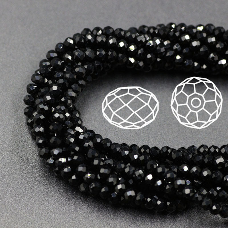 3x4mm 120pcs Flat Crystal Beads Jewelry Glass Loose Beads Tassel Accessories