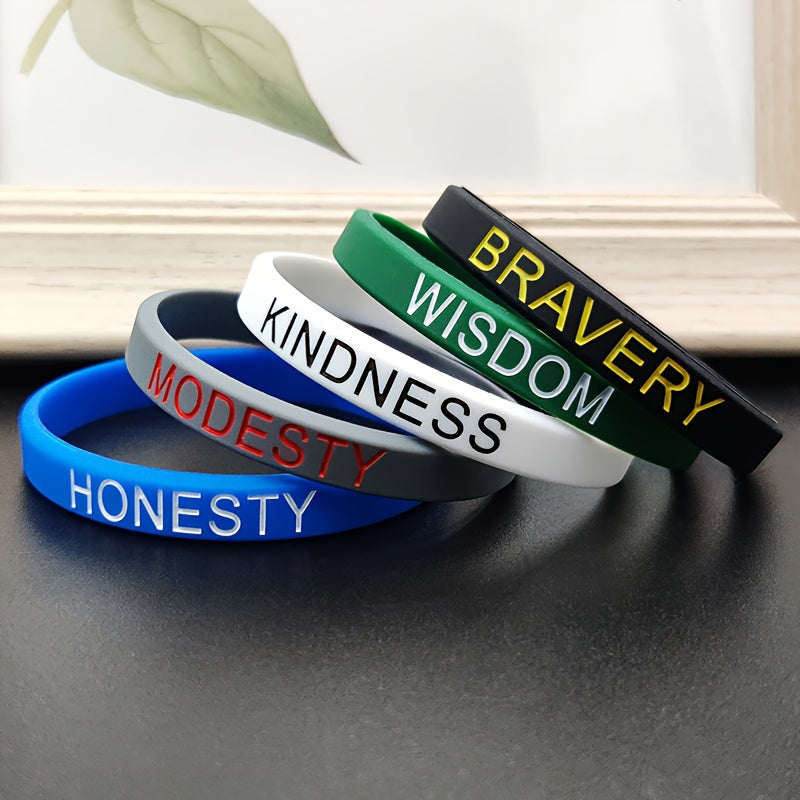 3pcs Inspirational Positive Energy Bracelet Student Couple Sports Bracelet