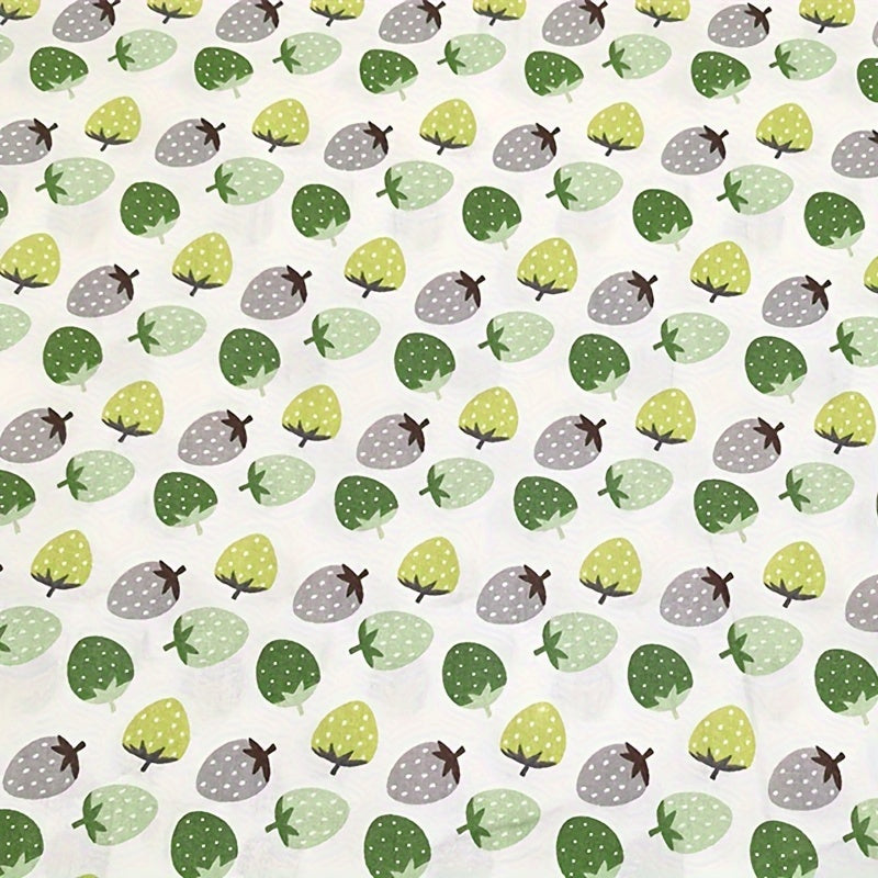 8pcs 100% Cotton Fabric Cherry Strawberry Cotton Twill Fabric DIY Sewing Scrapbo
