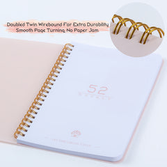 BUBU 2pc Weekly Planner Notebook Set Undated Planner & Habit Cultivator
